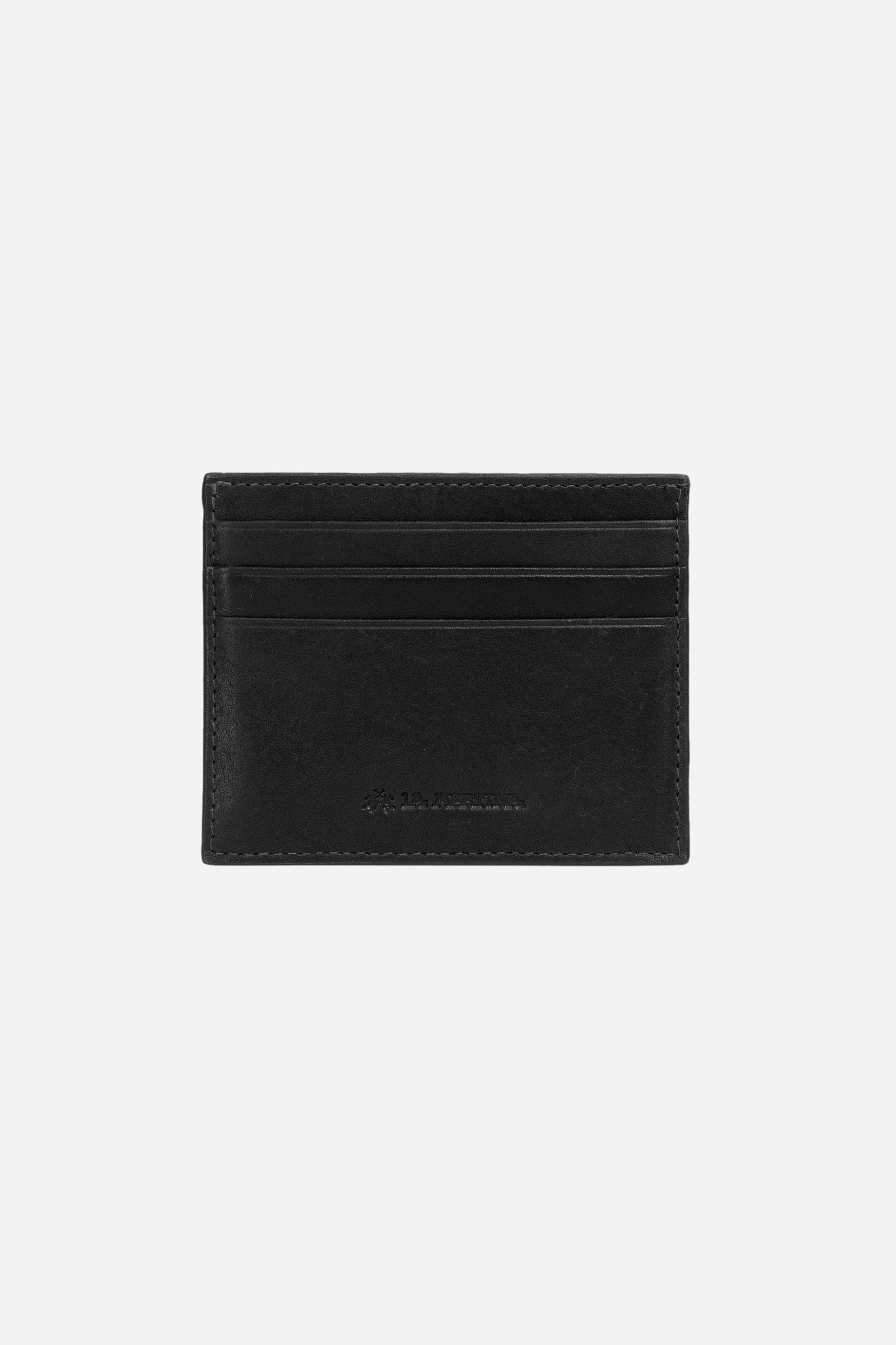 Leather card holder with zip