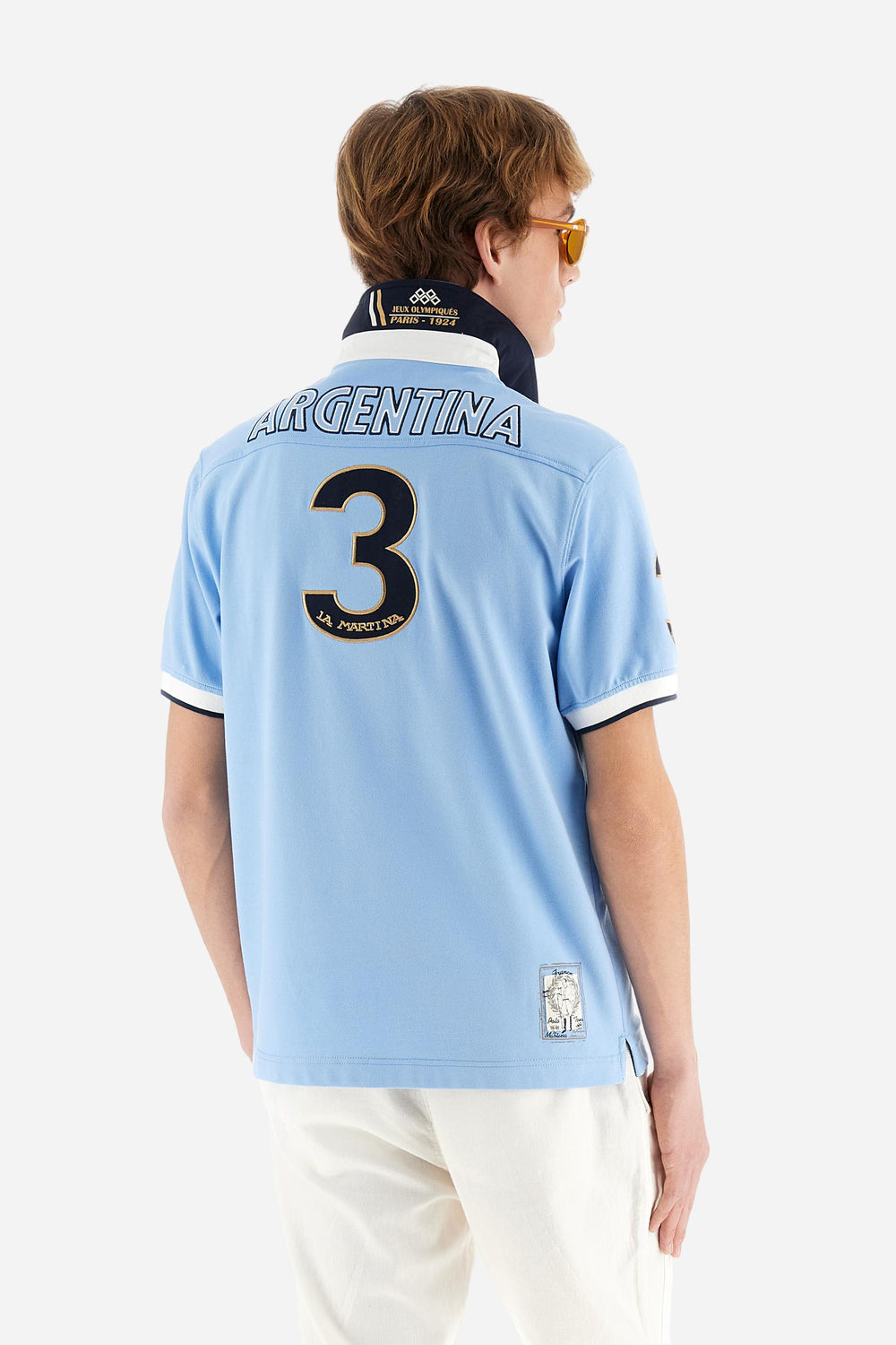 Men’s cotton and linen Polo Team Argentina shirt - Cornelio