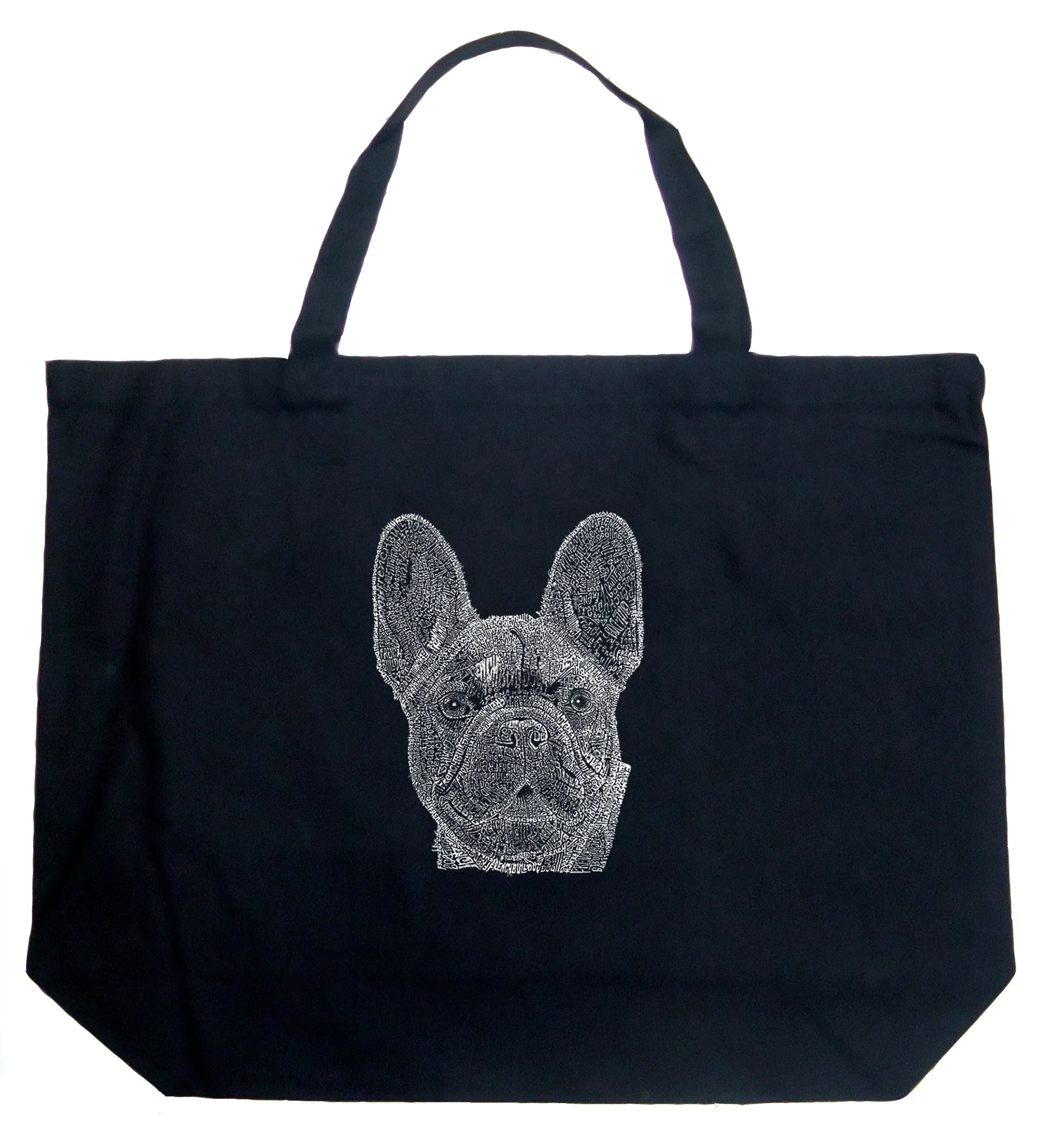 French Bulldog - Large Word Art Tote Bag