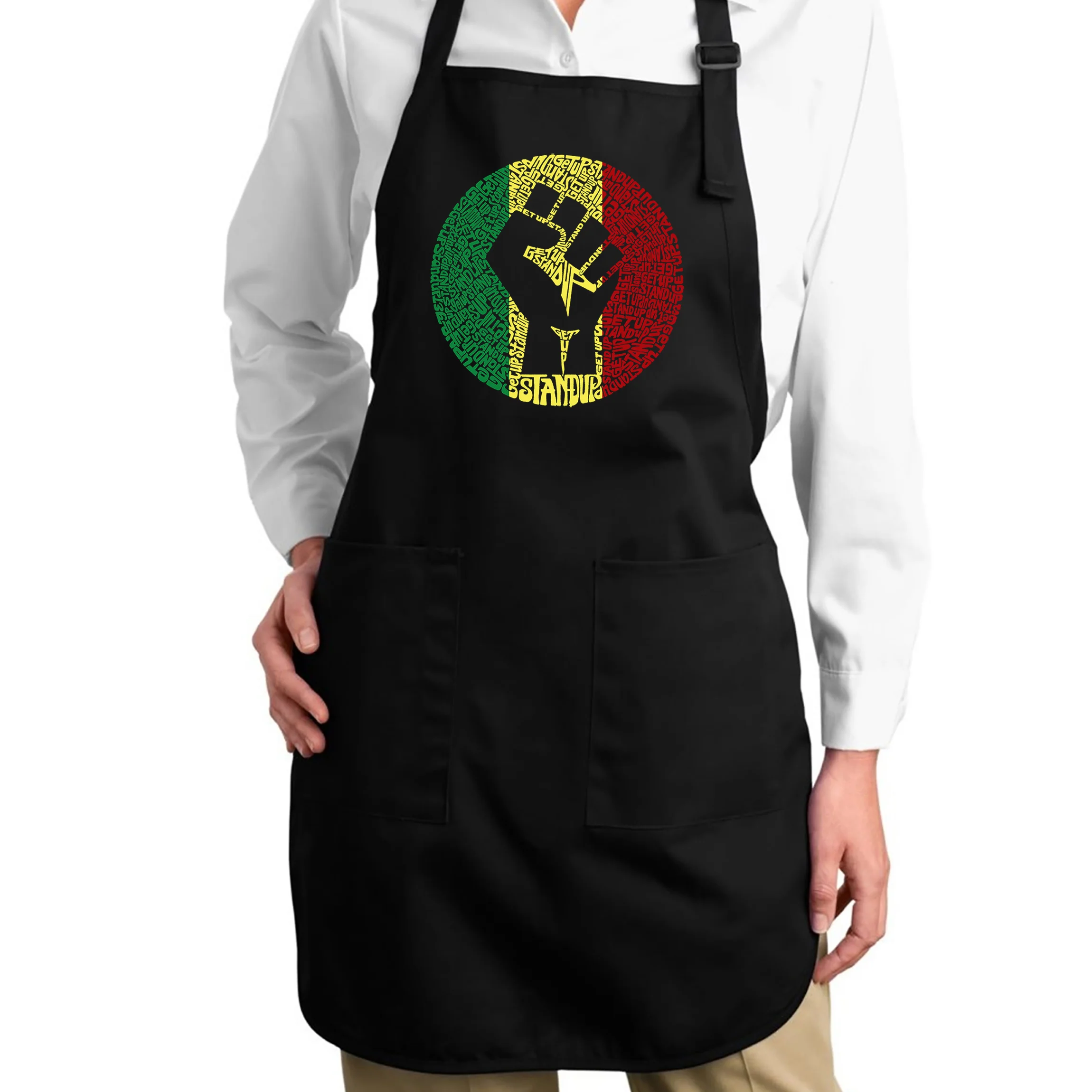 Get Up Stand Up - Full Length Word Art Apron