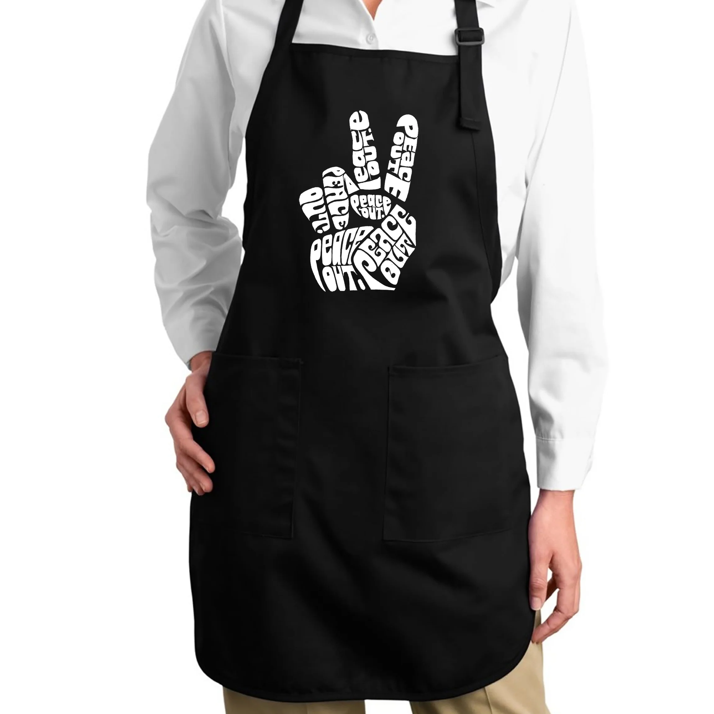 Peace Out - Full Length Word Art Apron