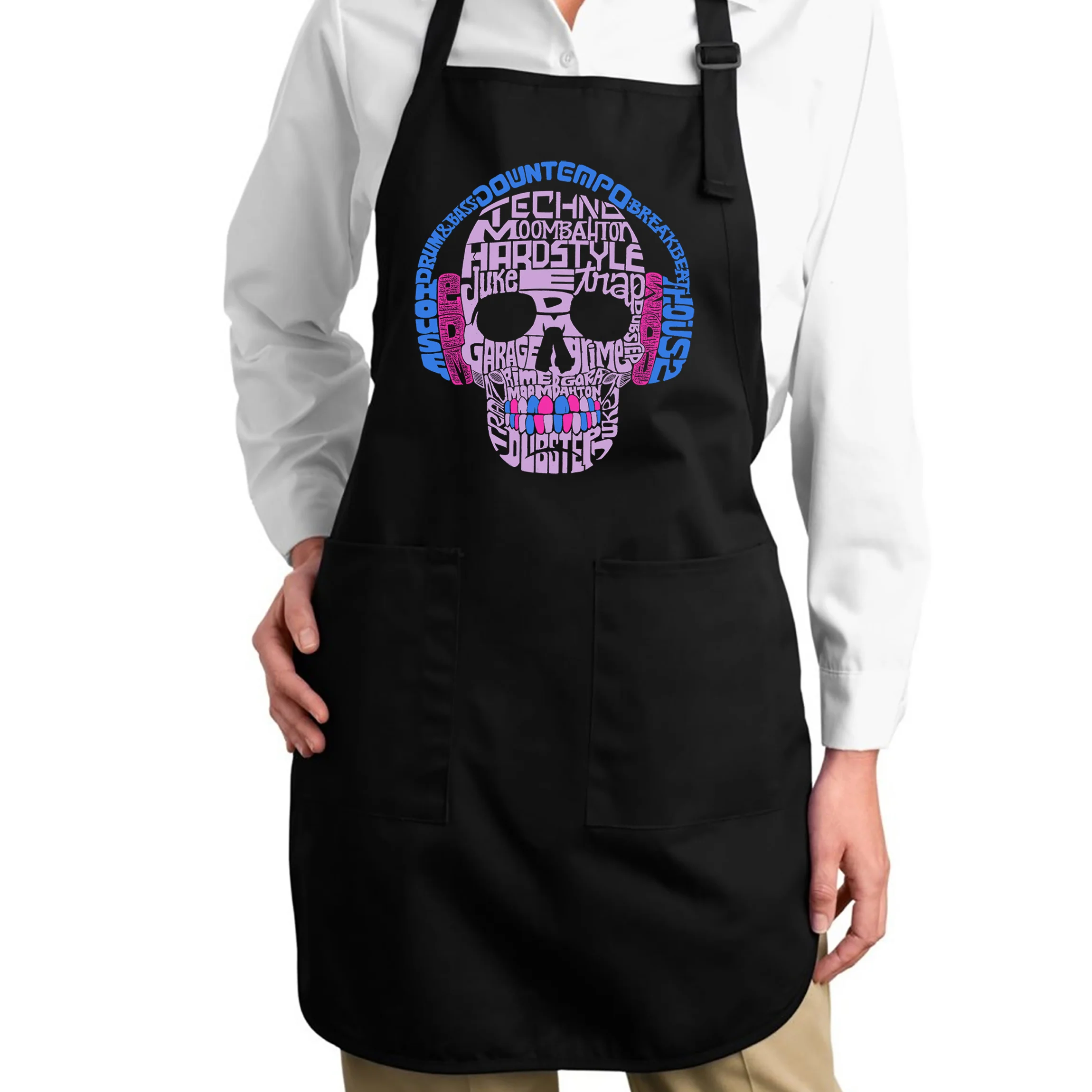 Styles of EDM Music - Full Length Word Art Apron
