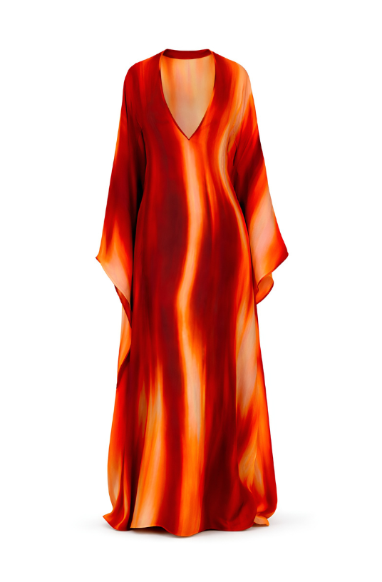 Gown with Dolman Sleeves