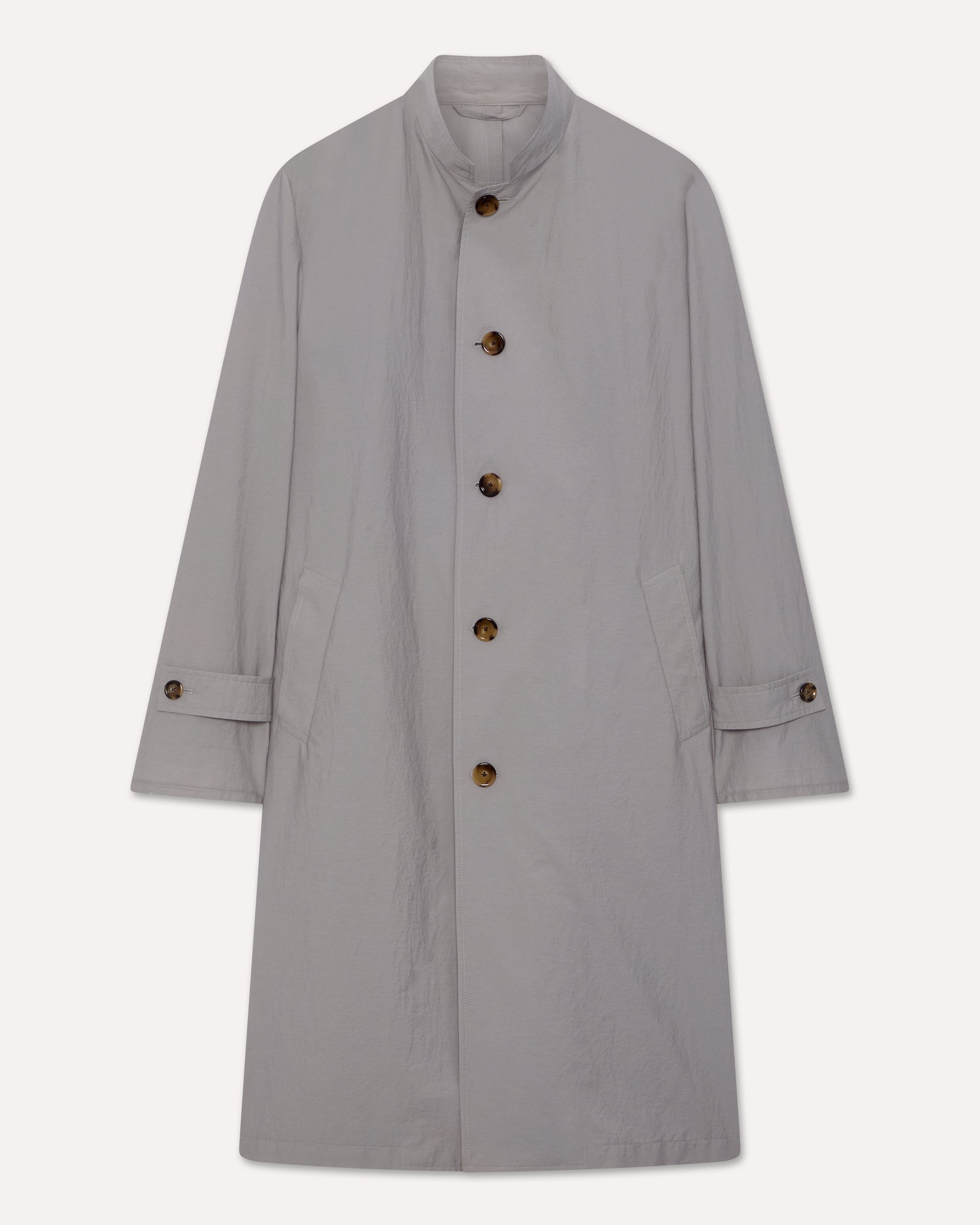 Grey duster coat in cotton blend