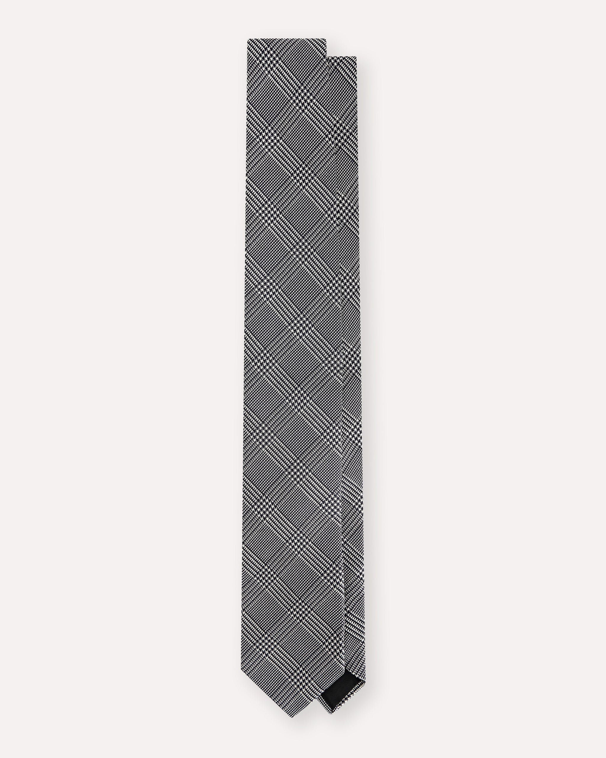Prince of Wales jacquard silk tie