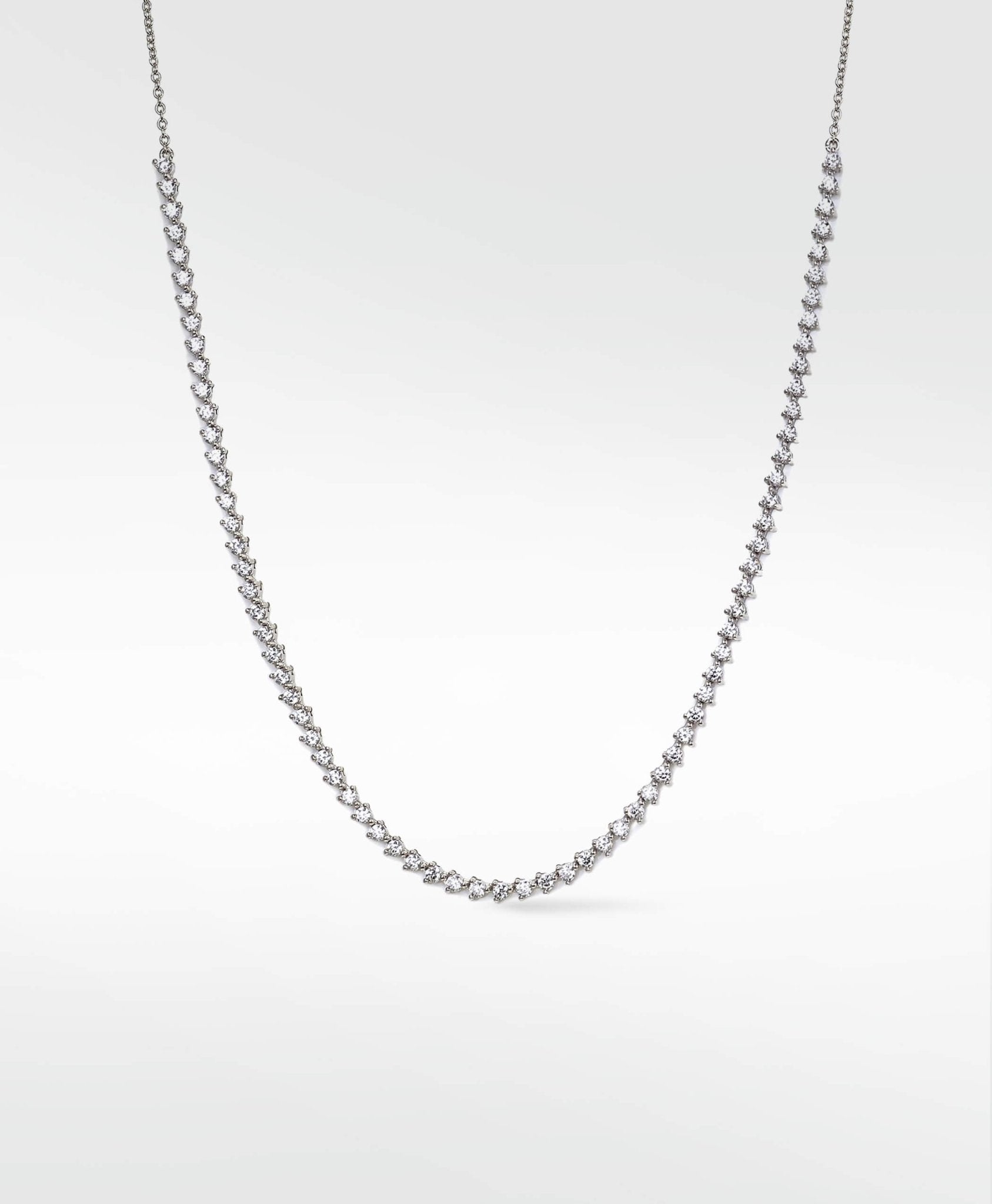 Modernist Diamond Tennis Necklace