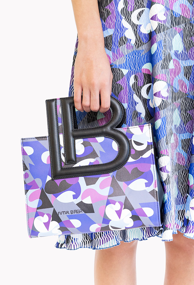 Detail close-up of Futurballa LB BAG Midi