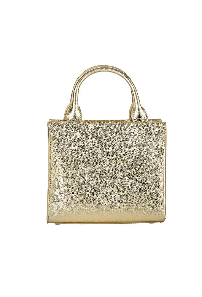 Detail close-up of Monogram gold BAG
