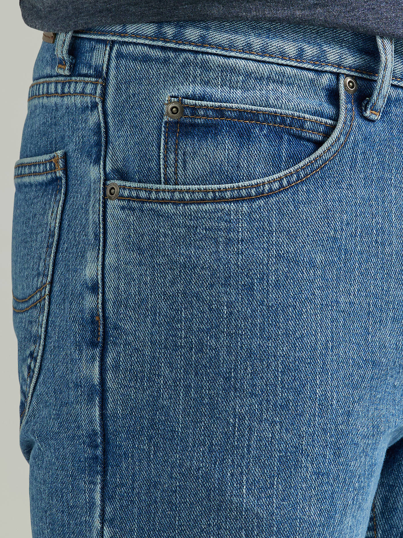 Rear view showing the S-curve stitching