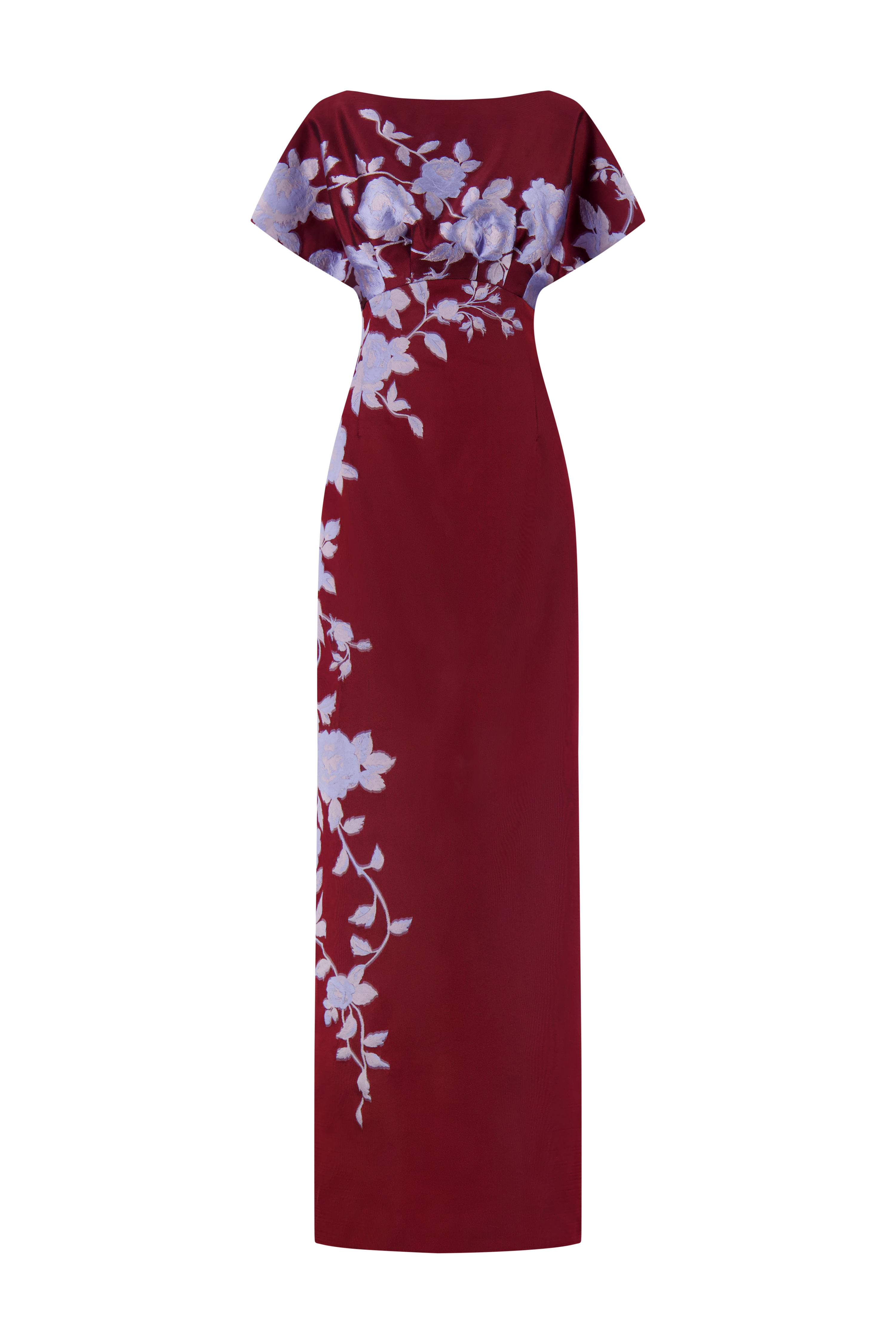 Rose Fil Coupe Column Gown