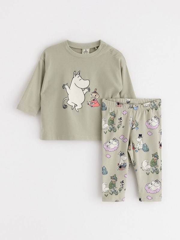 Detail crop on the print and waistband