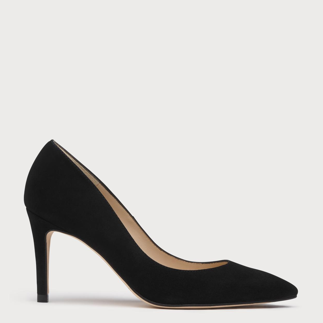 Floret Black Nappa Leather Pointed Toe Courts