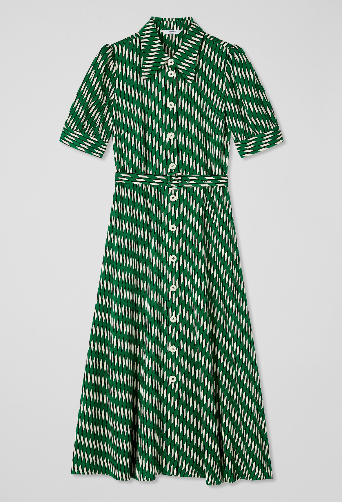 Valerie Green Modernist Print Shirt Dress