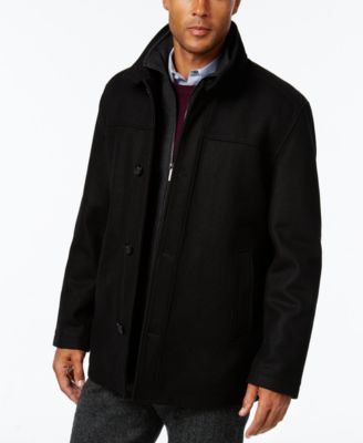 Men's Wool-Blend Layered Car Coat