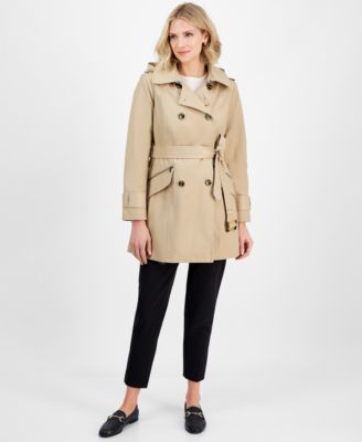 Women's Short Double-Breasted Trench Coat