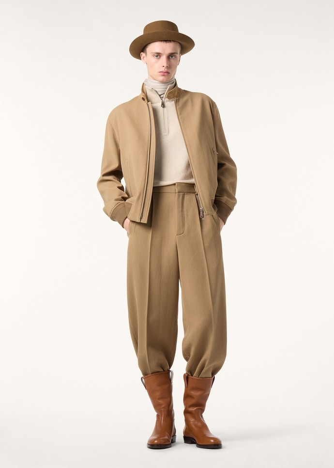 Worn — the two-tone diagonal motif