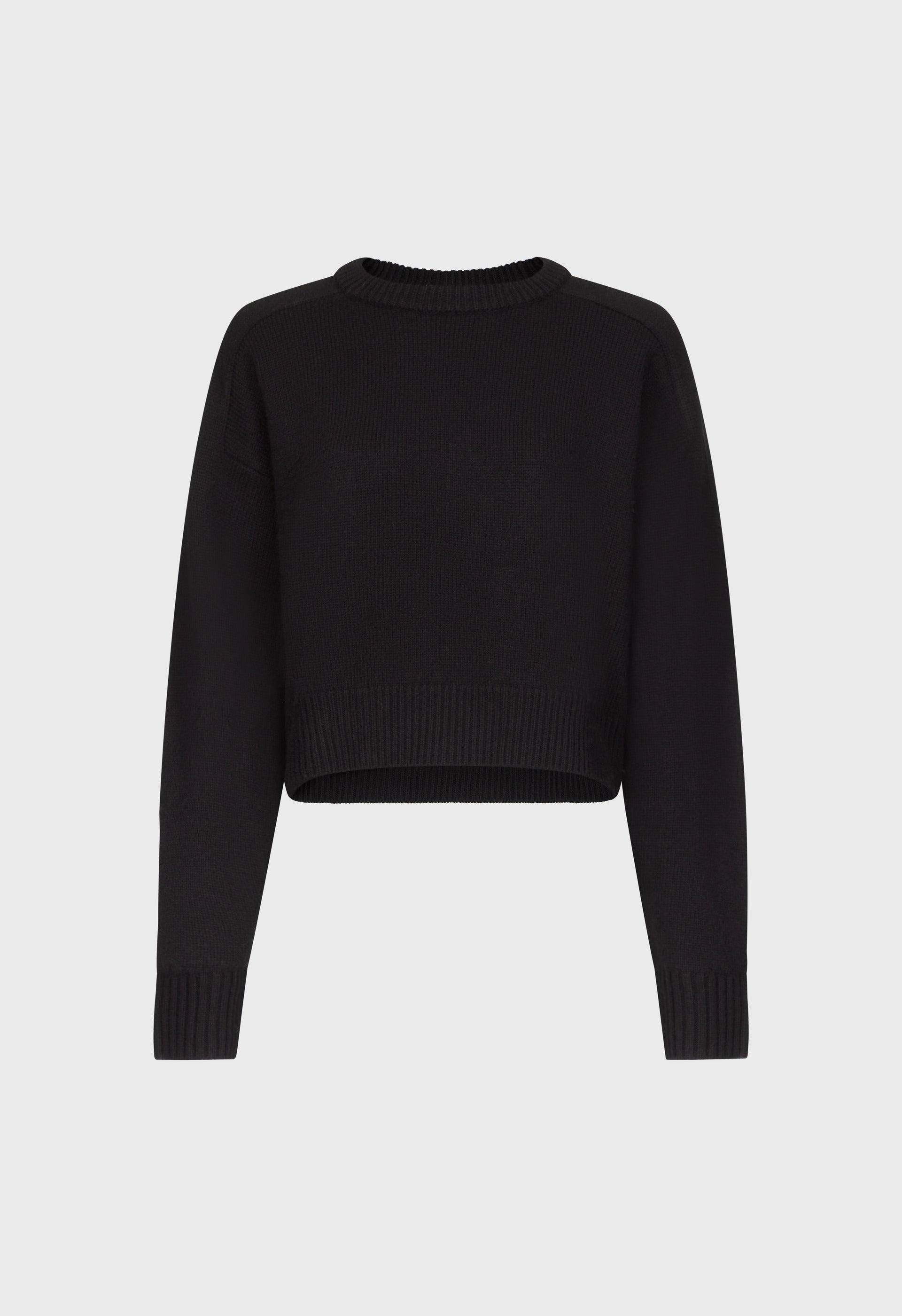 BRUZZI LDS Cropped wool cashmere sweater