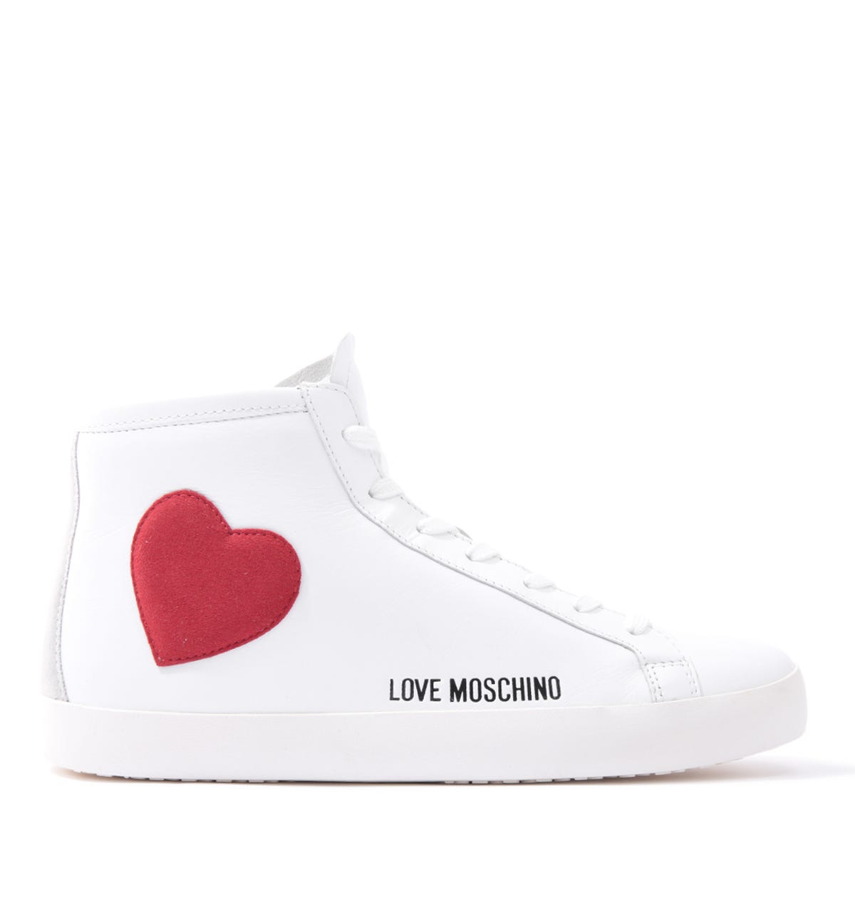 Love Moschino Heart-Patch High-Top Sneakers