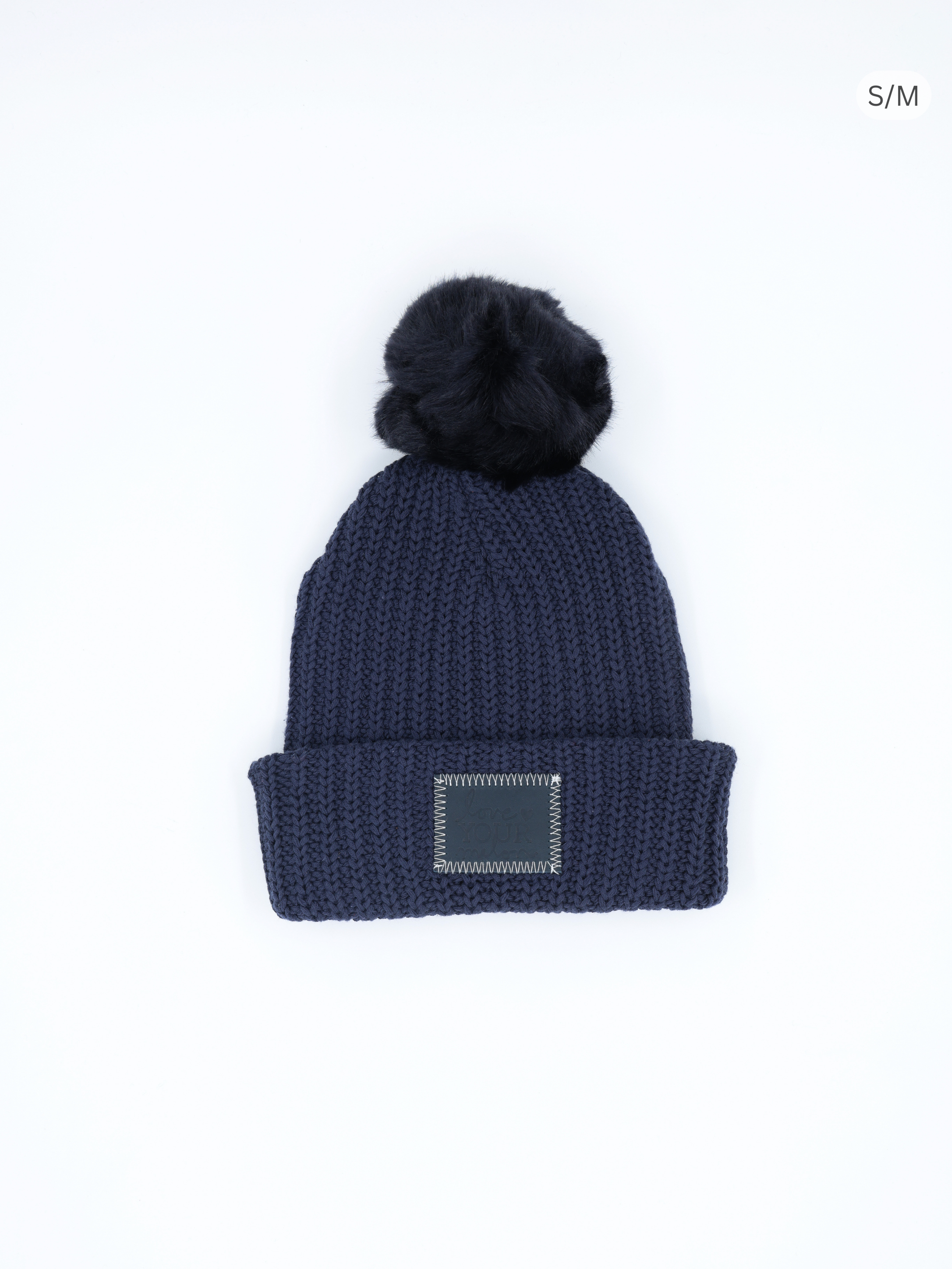 Classic Monochrome Navy Pom