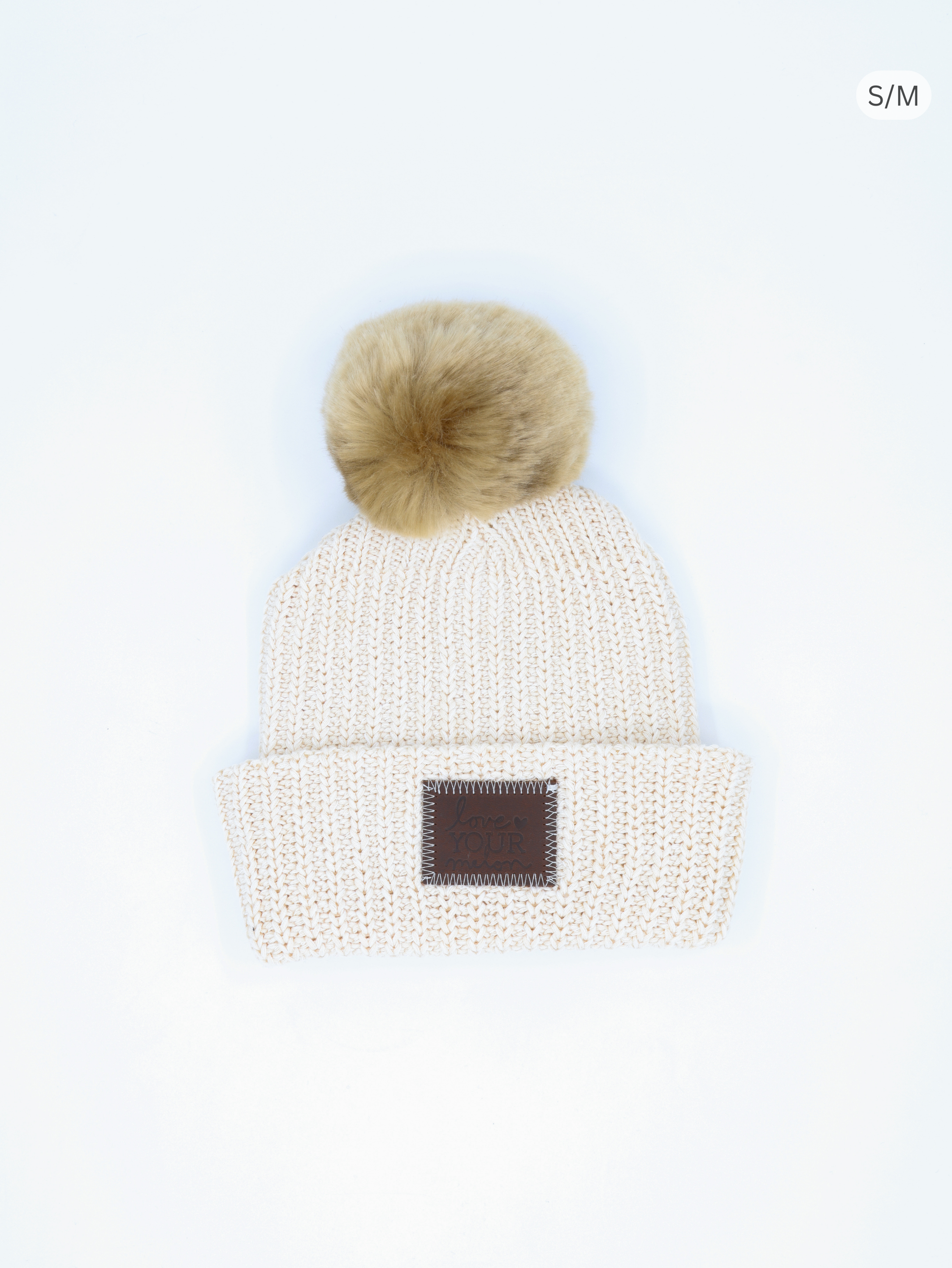 Classic Monochrome White Speckled Pom Beanie
