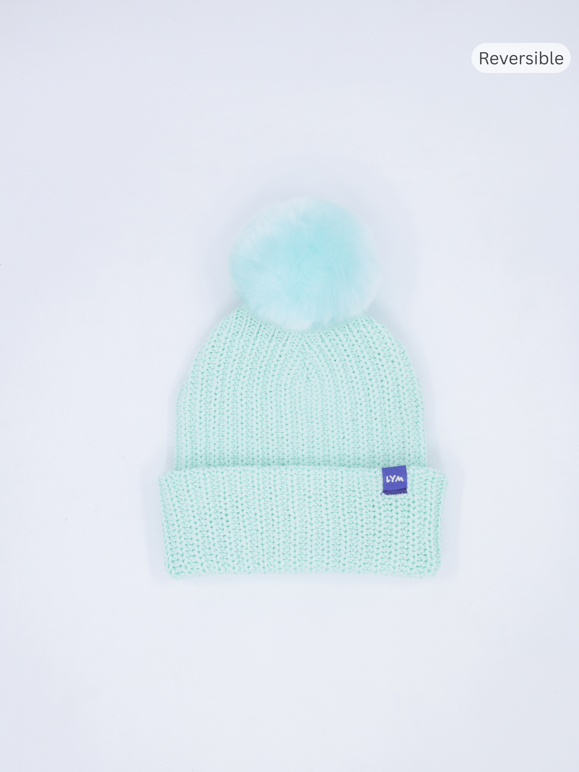 Seafoam Monochrome Essential Pom Beanie