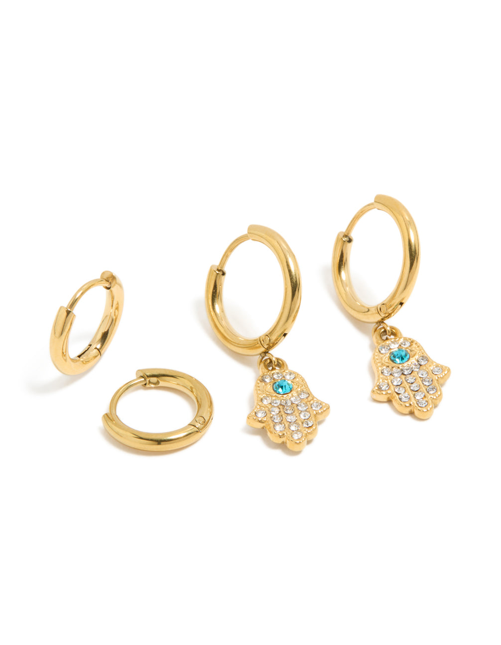 Waterproof Gold Plated Stainless Steel Subtle Twist Stacking Rings 2-Pack