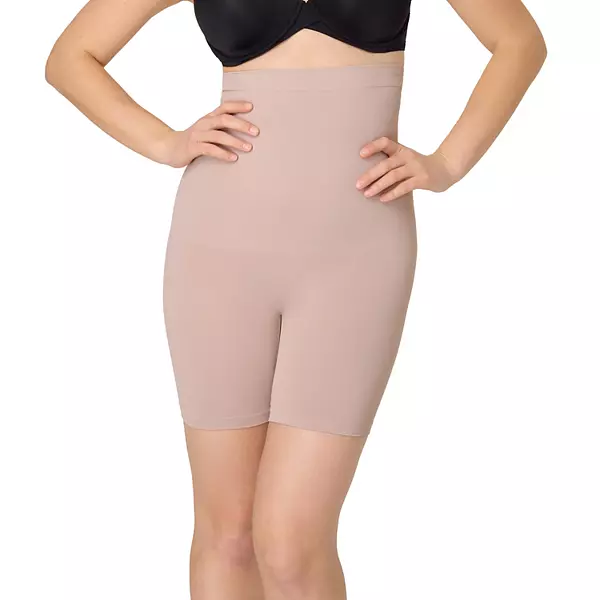 Maidenform Tummy Control Shapewear Seamless High-Waist Thigh Slimmer Shorts DMS839