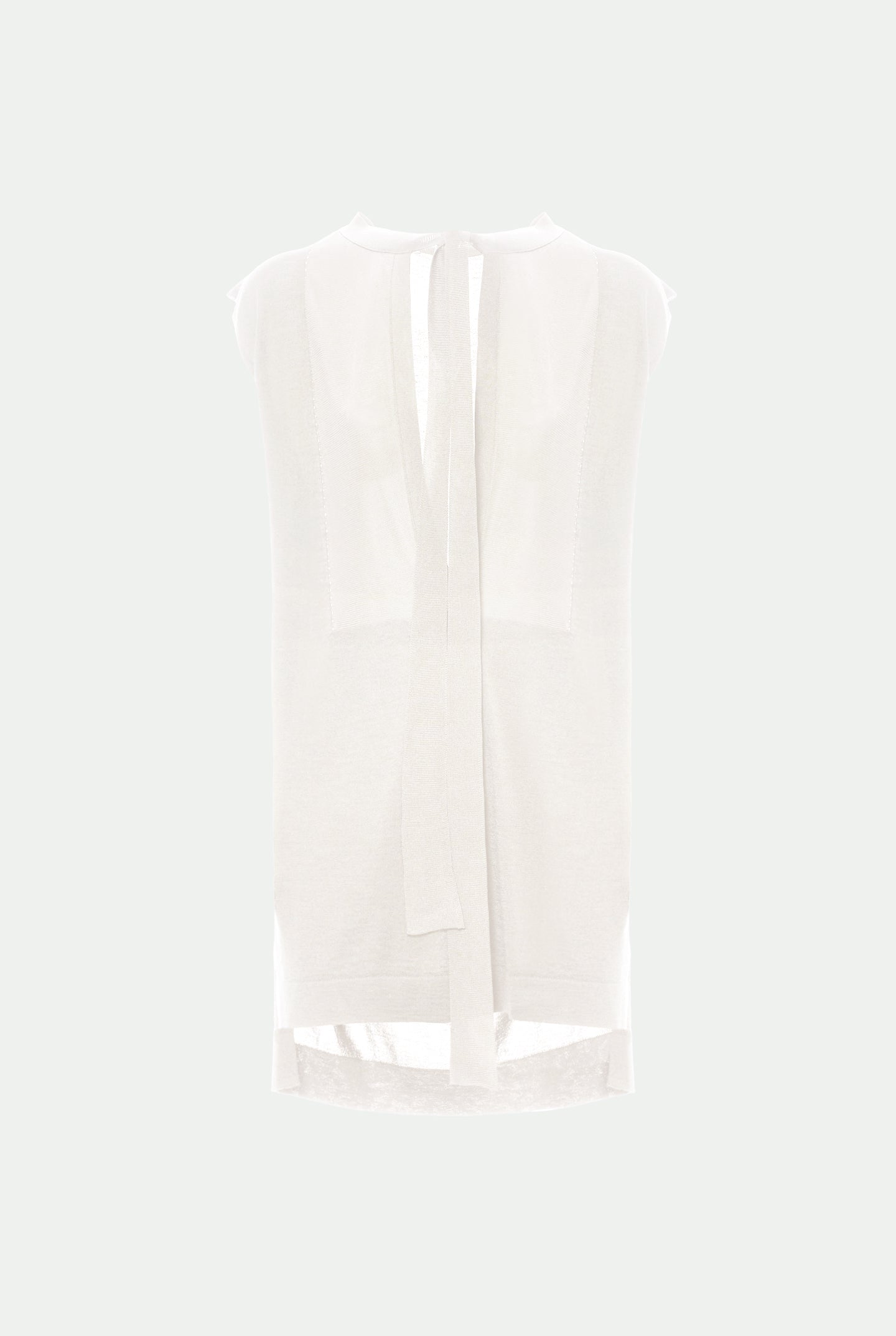 Cashmere and silk sleeveless sweater