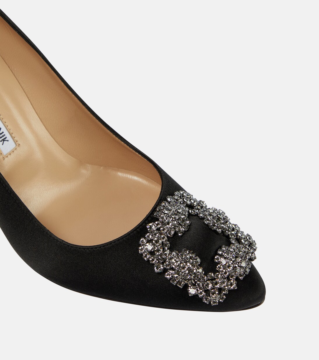 Front view emphasising the jeweled buckle
