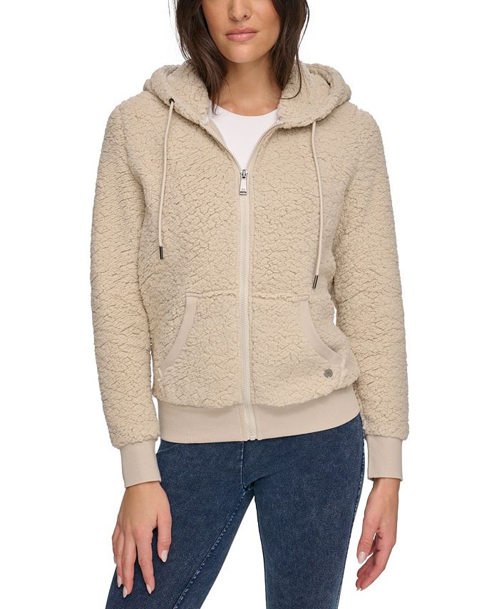 Marc New York Ribbed Faux Fur Zip Jacket