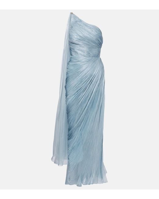 Florencia one-shoulder silk gown