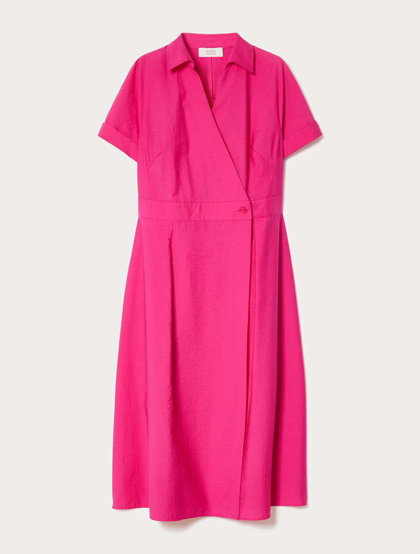 Cotton canvas dress - Fuchsia