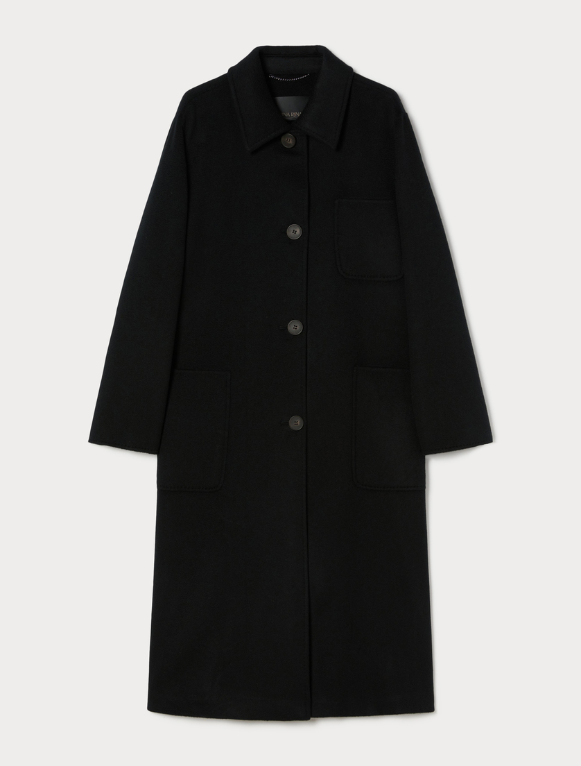 Double-faced wool coat - Black