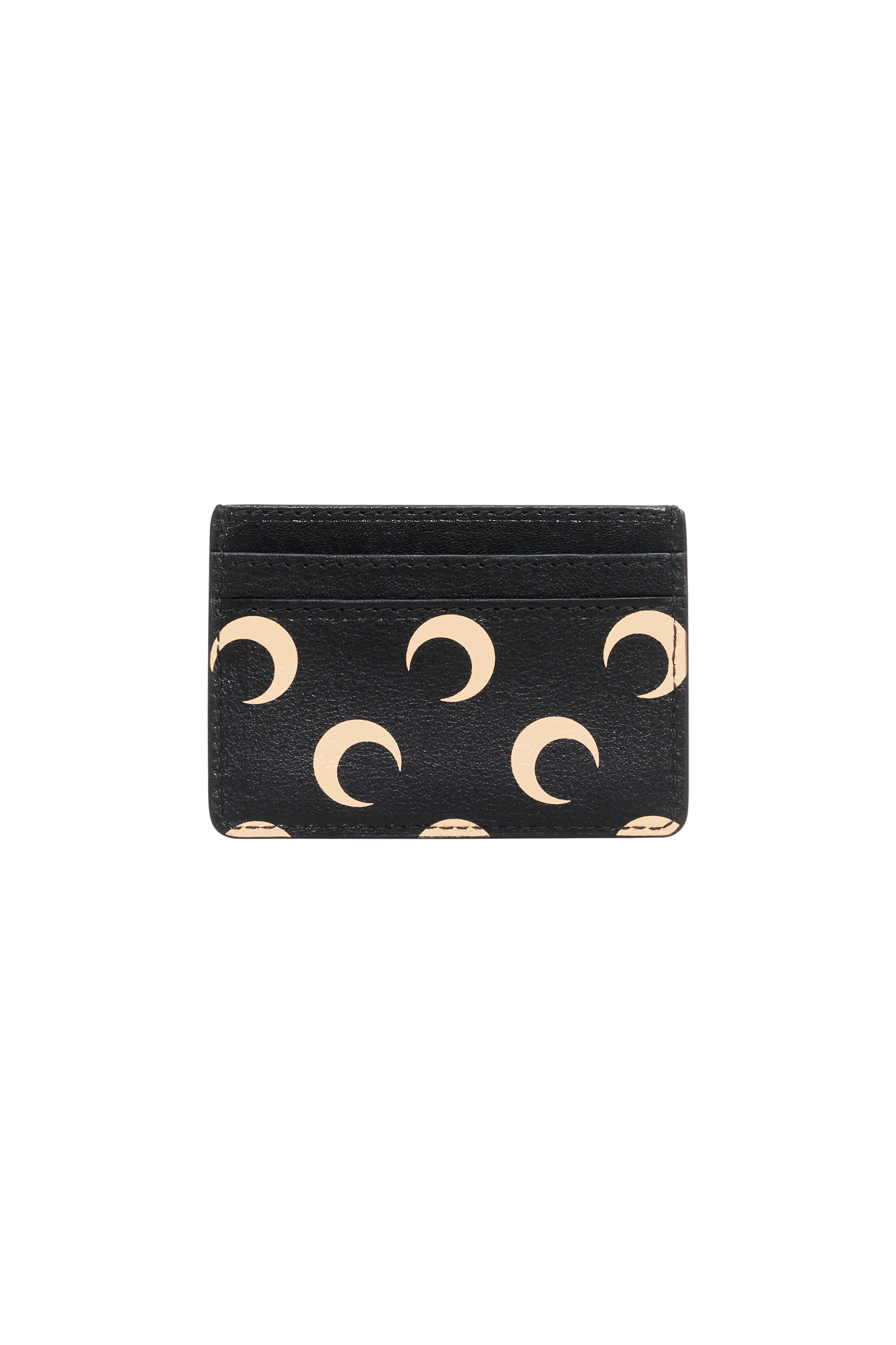 Moon Screenprint Leather Card Holder
