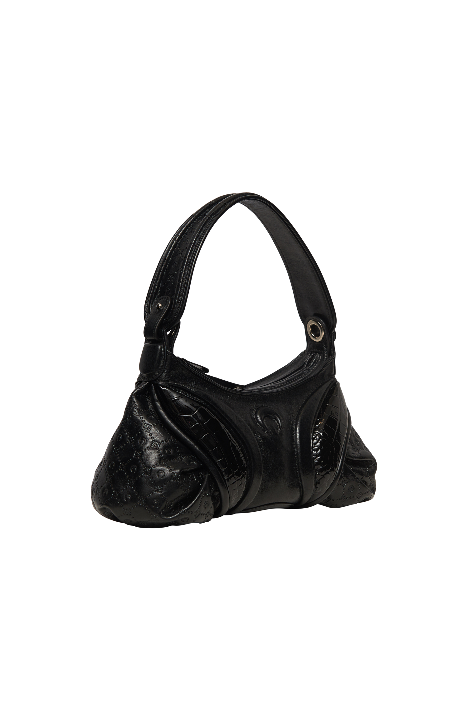 Side view of the embossed silhouette