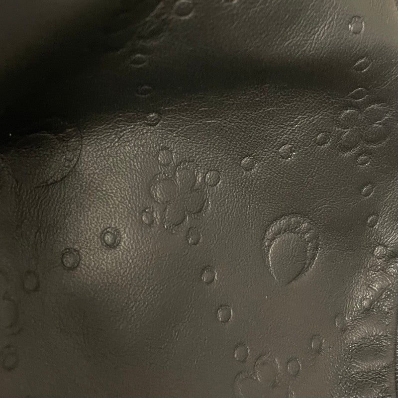 Embossed leather material detail