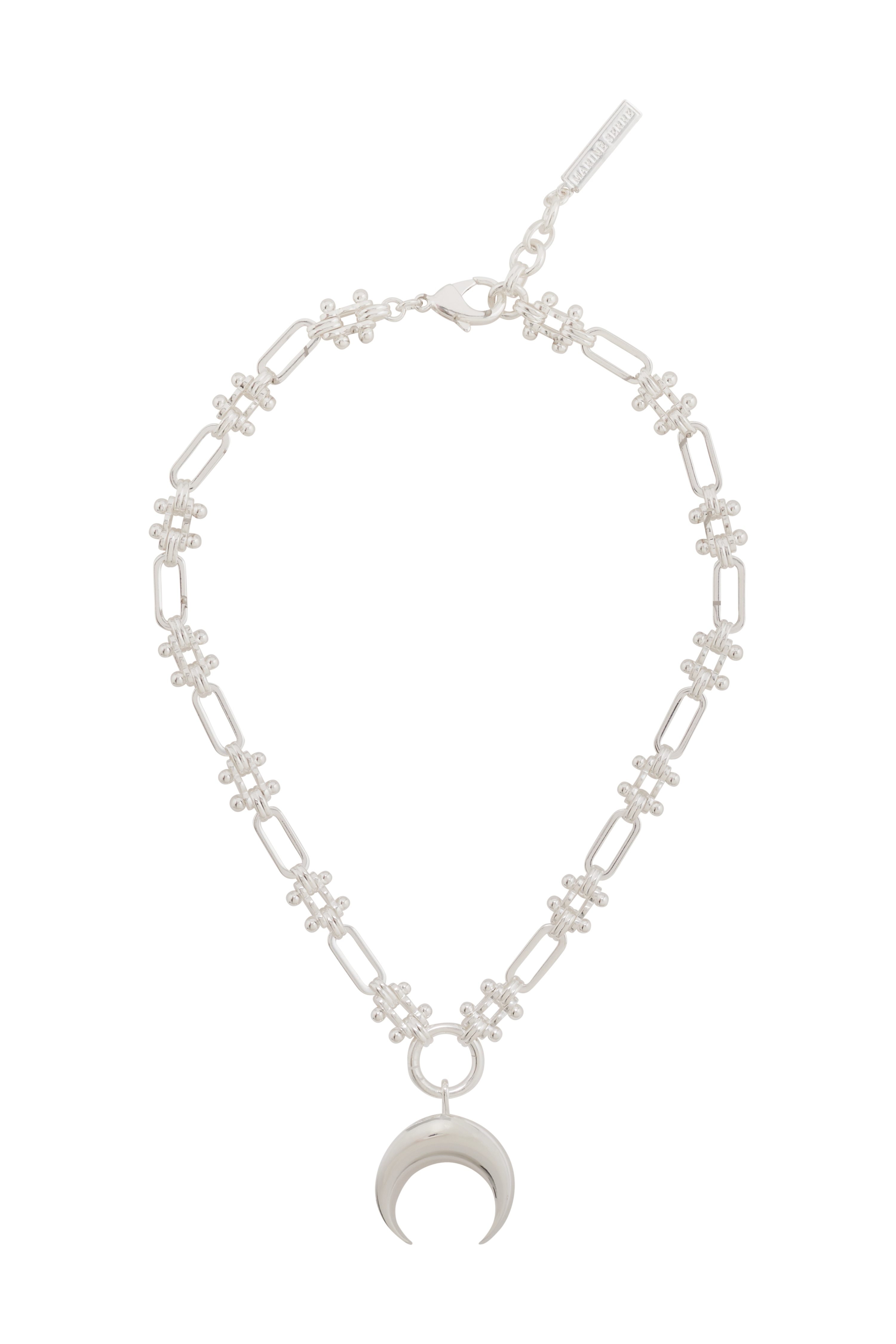 Silver Plated Moon Charm Necklace