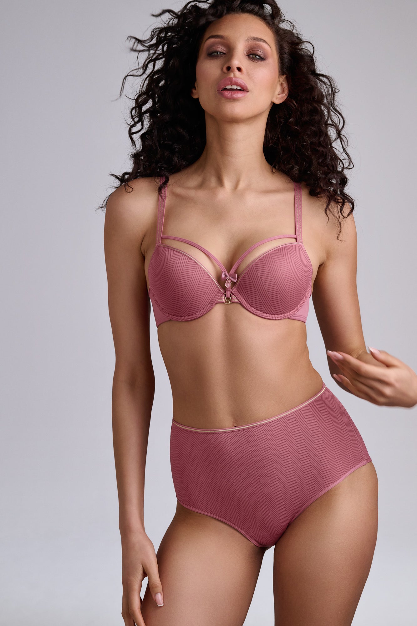 Space Odyssey rose and gold high waist briefs | Marlies Dekkers Lingerie