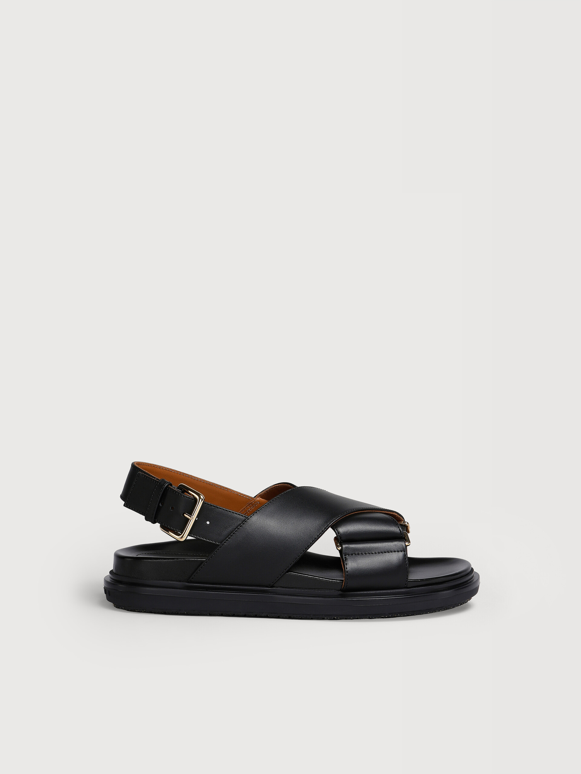 Black leather Fussbett