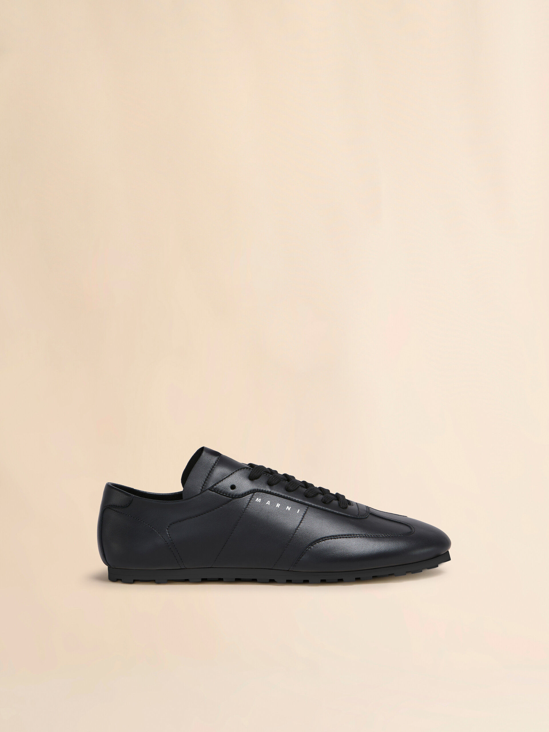 Black nappa leather Softy Soccer sneaker