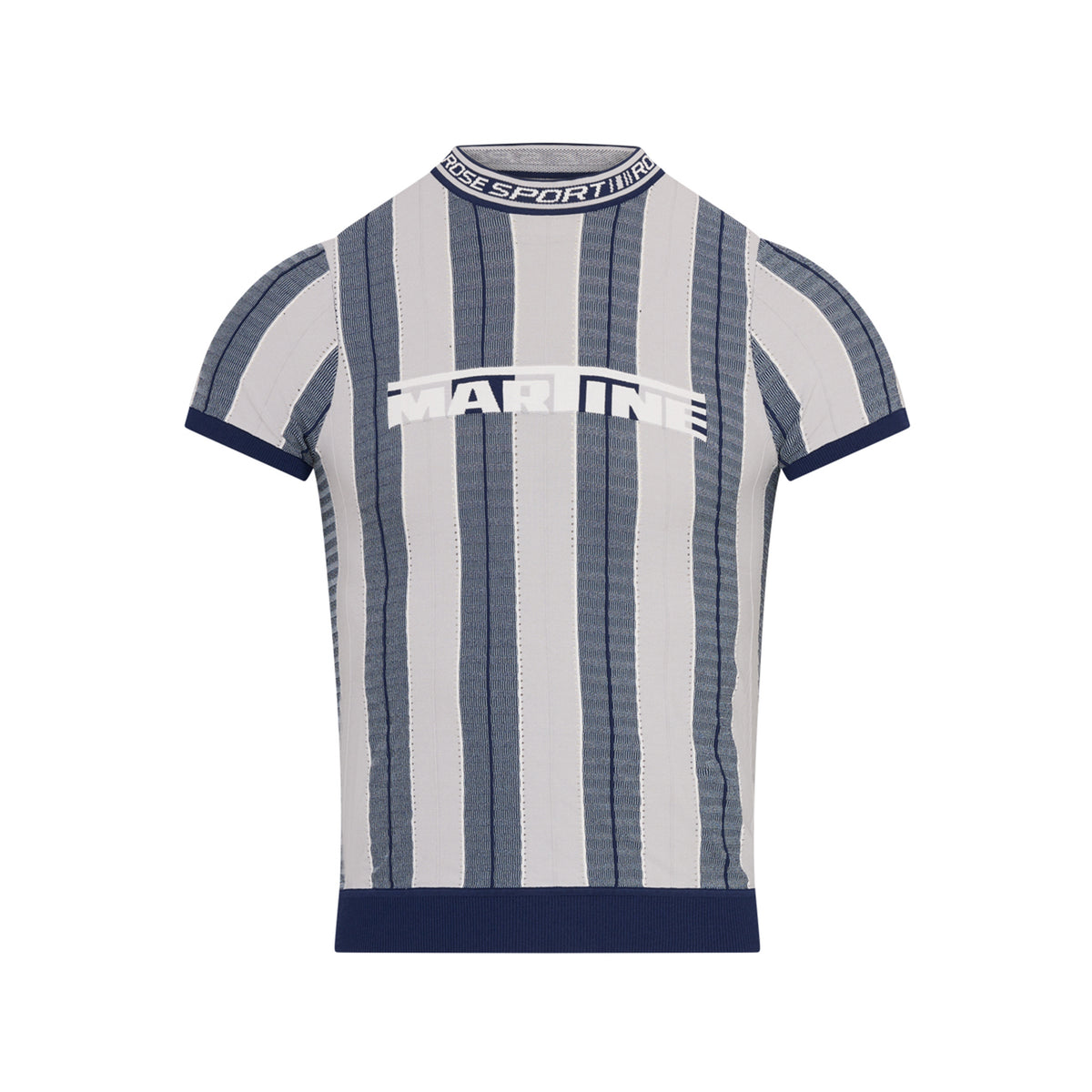 Logo Tight T-Shirt in Blue & Grey
