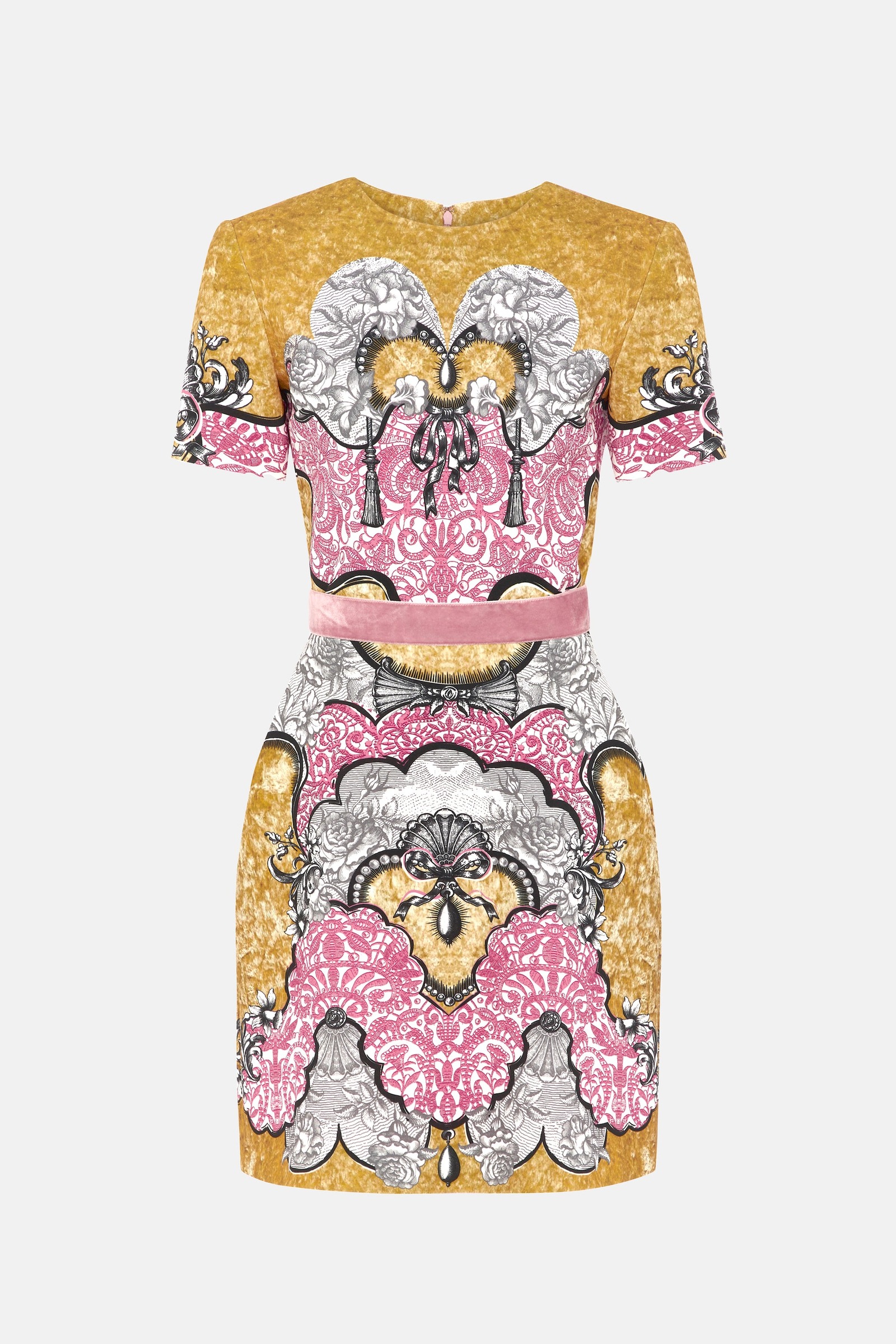 Colbert Dress Rocaille Lace Rose
