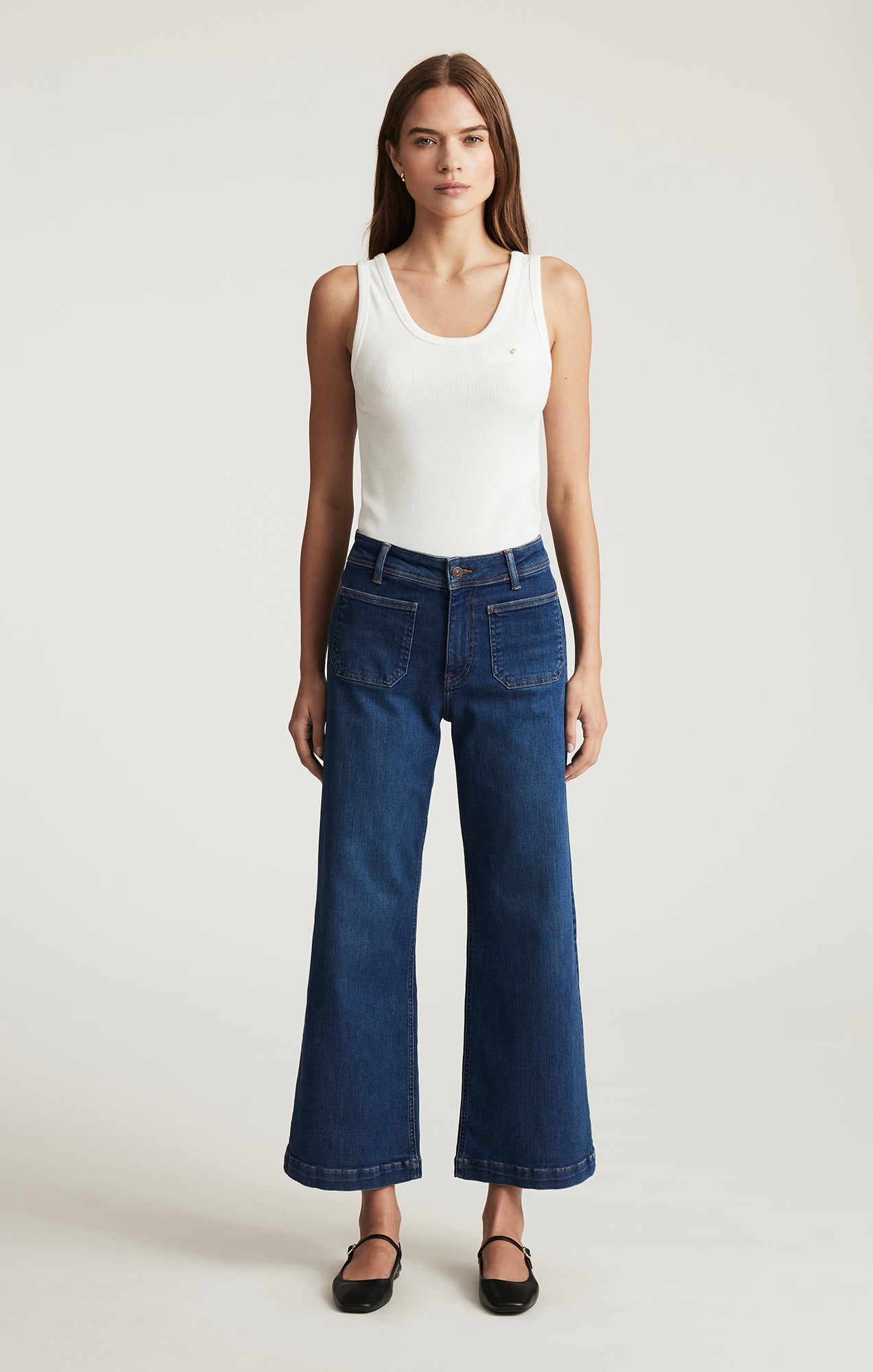 PALOMA MARINE WIDE LEG IN MID SHADED FLEX BLUE