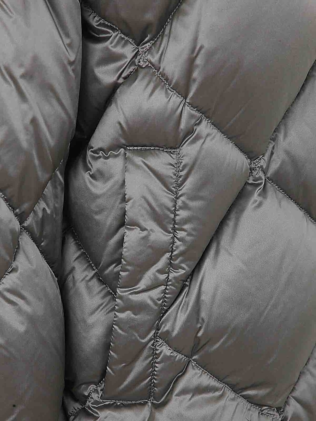 Long padded coat back view