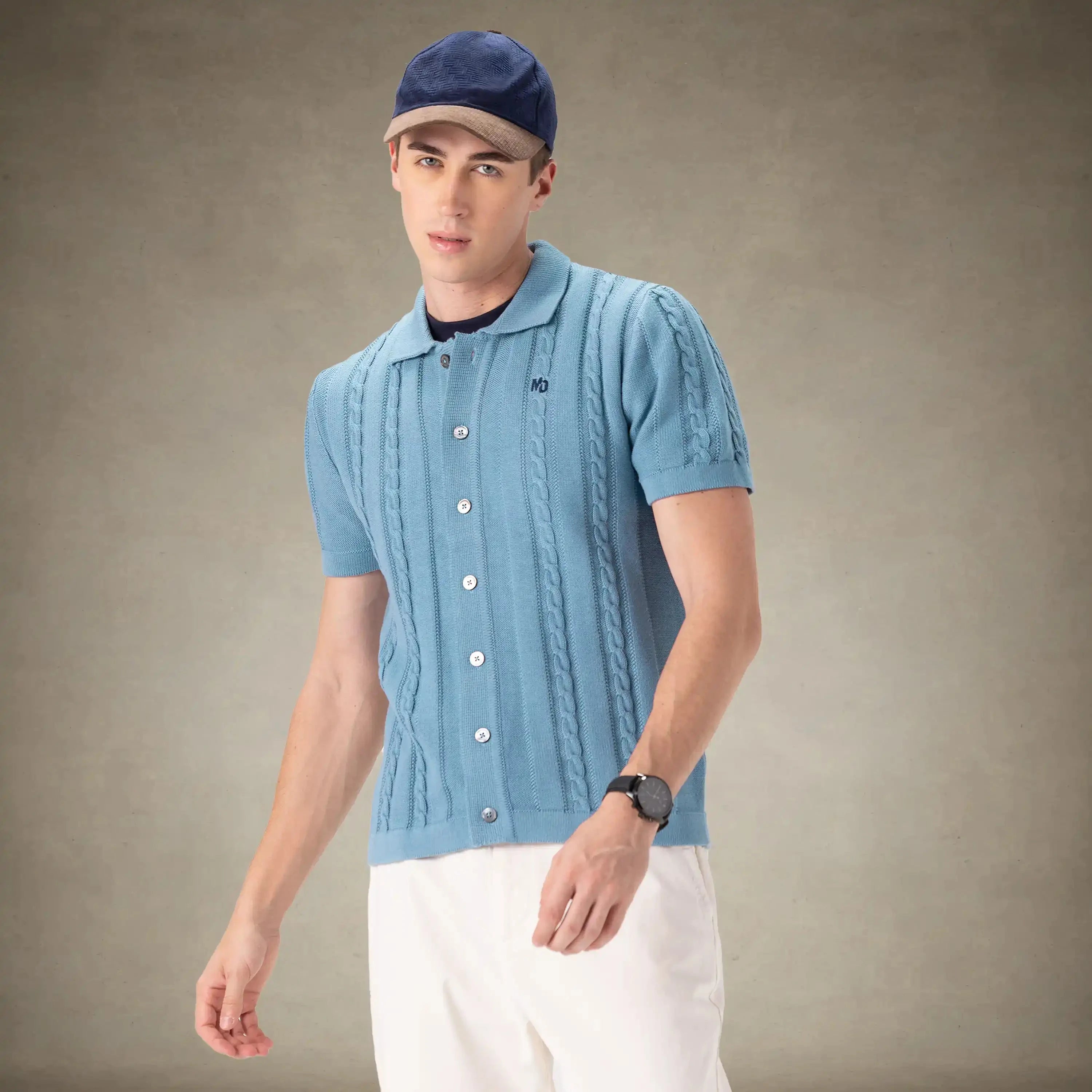 Men's JC Polo Cable Sweater