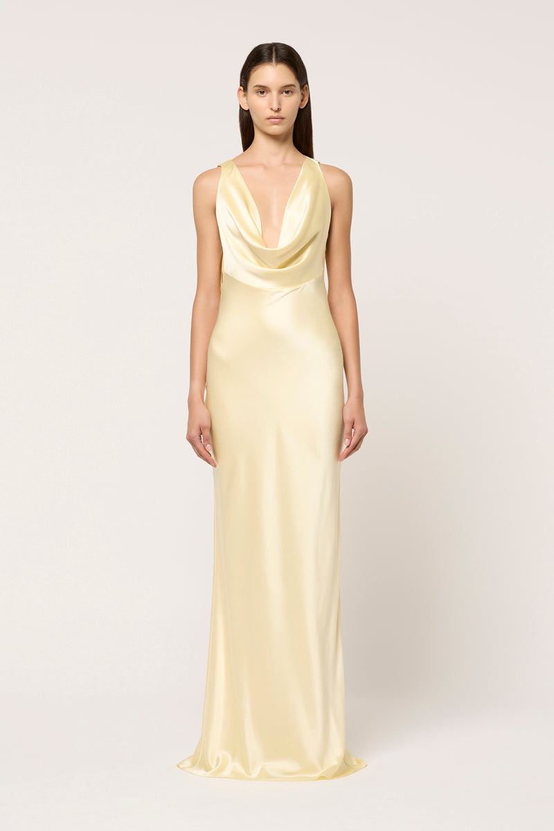 Drape Front Maxi Dress