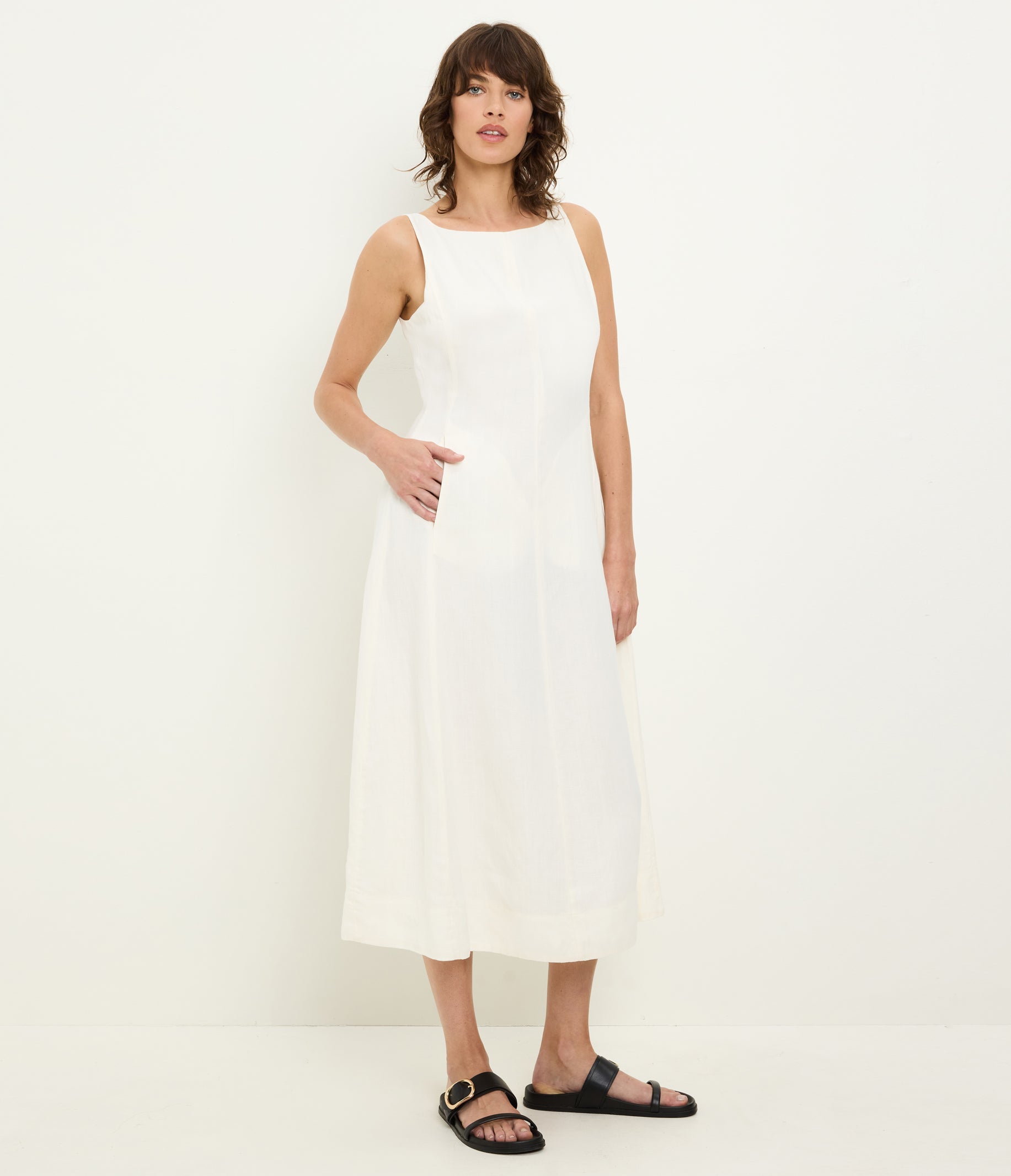Palmira Linen Midi Dress