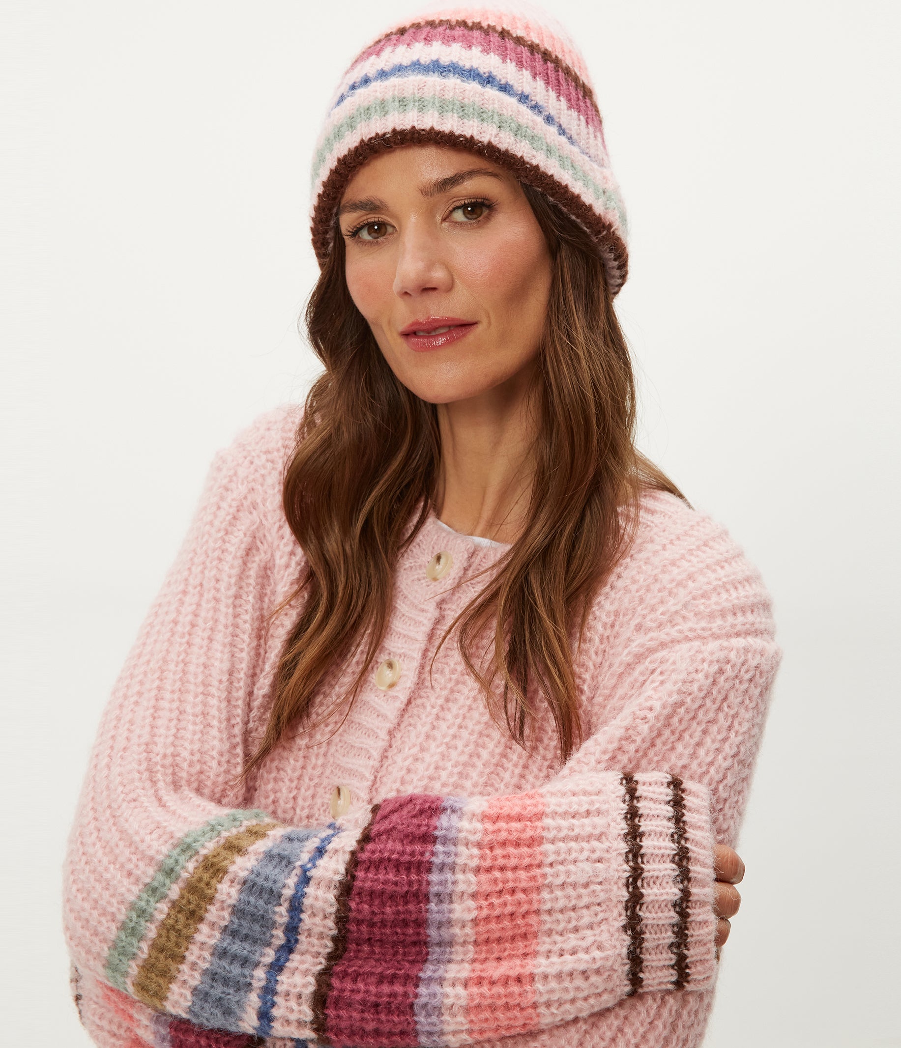 Striped Knit Beanie