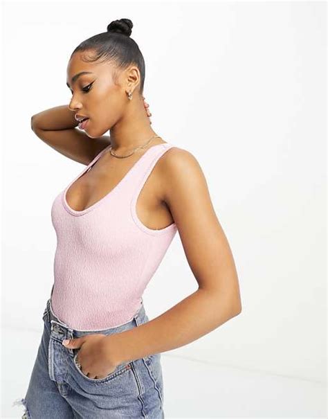 Petite scoop-neck bodysuit in mocha