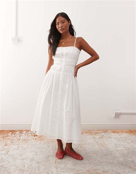 Chiffon lace-mix ruffle-detail maxi dress in ivory